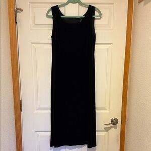 Coldwater Creek Classic Black Velvet Maxi Dress